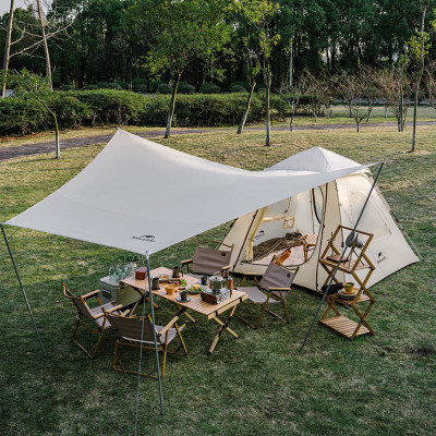 Намет Naturehike тримісний CNK2300ZP014 з навісом бежевий (6976023921117)