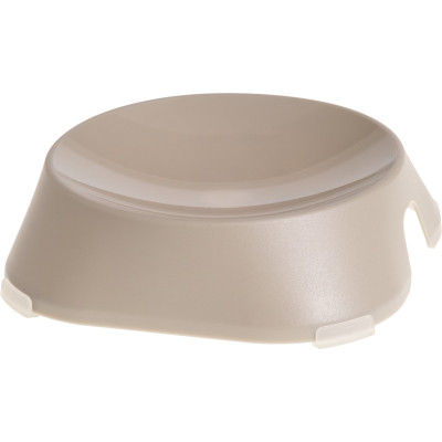 Посуд для котів Fiboo Flat Bowl миска з антиковзаючими накладками бежева (FIB0090)