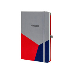 Книга записна Optima А5 COMBI-3, тверда обкладинка, гумка, лінія (O20125-03)