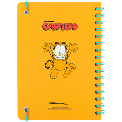Блокнот Kite на спіралі A5 Garfield , 80 аркушів, клітинка (GF25-190)