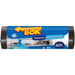 Пакети для сміття Фрекен БОК Міцні Сині 60 л 20 шт. (4820048480154)