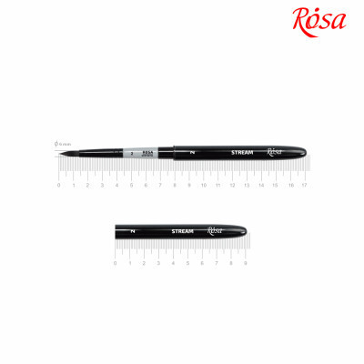 Пензлик для малювання Rosa Синтетика кругла, TRAVEL BRUSH, STREAM 158, № 2 (4823098530084)