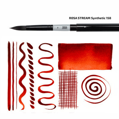 Пензлик для малювання Rosa Синтетика кругла, TRAVEL BRUSH, STREAM 158, № 2 (4823098530084)