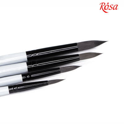 Пензлик для малювання Rosa Синтетика кругла, TRAVEL BRUSH, STREAM 158, № 2 (4823098530084)