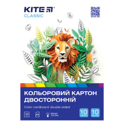 Кольоровий картон Kite А5 двосторонній Classic 10 аркушів (K-289)