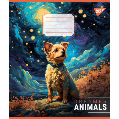 Зошит Yes Dreamer animals 24 аркушів клітинка (767013)