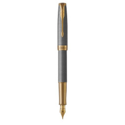 Ручка пір'яна Parker SONNET 17 Cisele Silver GT  FP18 F (88 211)