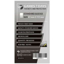 Протектор для карт Games7Days 61 х 112 мм, French Tarot, 100 шт (STANDART) (GSD-016111)