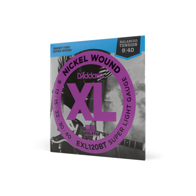 Струни для гітари D&#039;Addario XL Nickel Wound Balanced Tension Super Light (09-40) (EXL120BT)