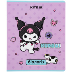 Зошит Kite предметний Kuromi 48 аркуші, клітинка, біологія (HK25-240-7)