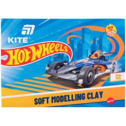 Пластилін Kite Hot Wheels восковий, 12 кольорів, 240 г (HW25-1086-1)