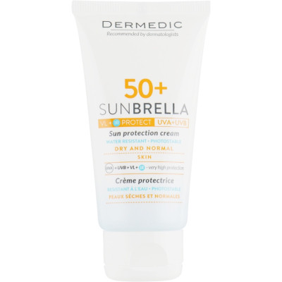 Засіб від засмаги Dermedic Sunbrella Сонцезахисний крем SPF 50+ Для сухої та нормальної шкіри 50 г (5906739783007)