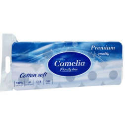 Туалетний папір Camelia Premium 3 шари 10 рулонів (8606111248007)