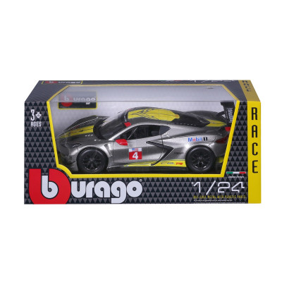 Машина Bburago Chevrolet Corvette C8.R (124) (18-28024)