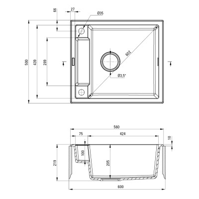 Мийка кухонна Deante Magnetic (ZRM N103)