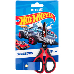 Ножиці Kite дитячі з гумовими вставками і малюнком на лезі Hot Wheels 13 см (HW25-148)