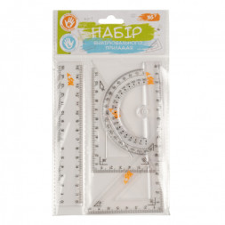 Лінійка Yes набір лінійка 15 см (4 предмети) (370263)