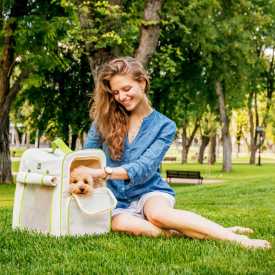 Переноска для тварин WAUDOG Relax Eco 42х34х27 см для котів та дрібних порід собак до 8 кг (9986)