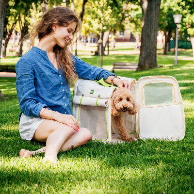 Переноска для тварин WAUDOG Relax Eco 42х34х27 см для котів та дрібних порід собак до 8 кг (9986)