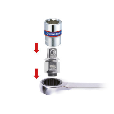 Адаптер для інструменту KING TONY 1/4&quot; шестигранний 10 мм (373202R)