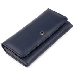Гаманець ST Leather Шкіряний Синій (19291)
