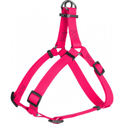 Шлея для собак WAUDOG Waterproof металічна пряжка-фастекс M Ш 20 мм Д 50-80 см рожева (27657)