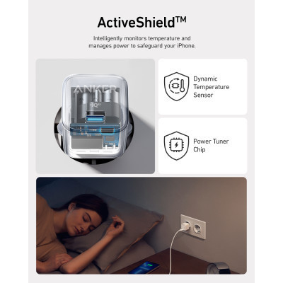 Зарядний пристрій Anker PowerPort 512 Nano - 20W USB-C White (A2346G21)