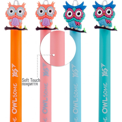 Ручка кулькова Yes Cute owl автоматична 0,7 мм синя (412007)