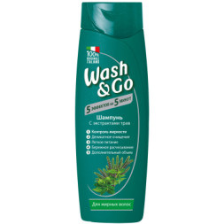 Шампунь Wash&amp;Go з екстрактами трав для жирного волосся 200 мл (8008970046006/8008970042077)