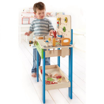 Ігровий набір Hape станок з інструментами Верстак майстра (E3000)