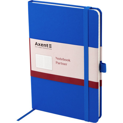 Книга записна Axent Partner, 125x195 мм, 96 аркушів, клітинка, блакитна (8201-07-A)