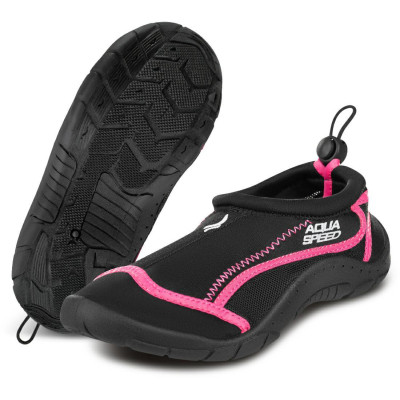 Аквашузи Aqua Speed Aqua Shoe Model 704-19 чорний, малиновий 35 (5908217695604)