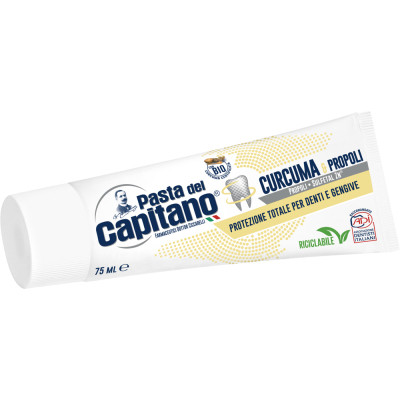 Зубна паста Pasta del Capitano Curcuma e Propoli Куркума і прополіс 75 мл (8002140032110)