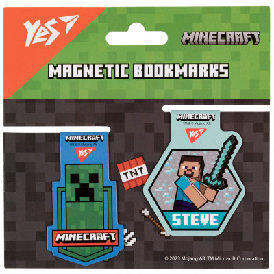 Закладки для книг Yes магнітні Minecraft Steve 2 шт (708103)