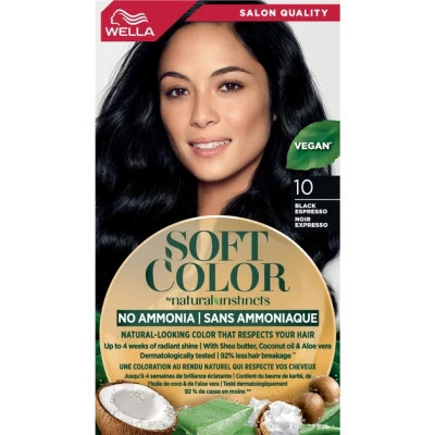 Фарба для волосся Wella Soft Color Безаміачна 10 - Чорний еспресо (3616302076796)