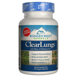 Трави Ridgecrest Herbals Комплекс для Підтримки Легких, Екстра Сила, Clear Lungs, Rid (RDH-00156)