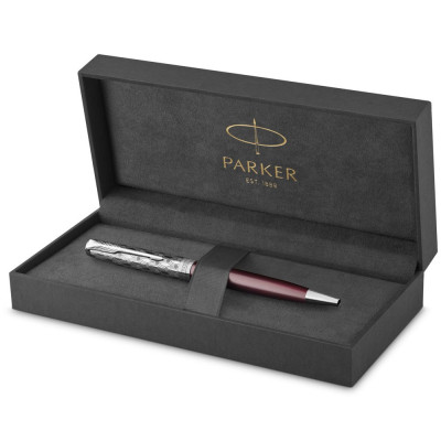 Ручка кулькова Parker SONNET 17 Metal &amp; Red Lacquer CT BP (68 332)