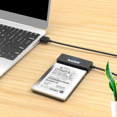 Адаптер Maiwo USB 3.0 to HDD SATA 2,5&quot;/3,5&quot;/5,25&quot;/SSD, PA 2V/2A black (K10435A)
