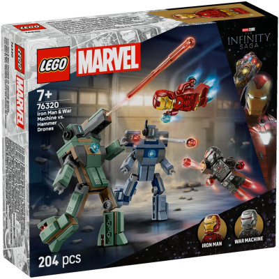 Конструктор LEGO Super Heroes Залізна людина та Бойова Машина проти Хаммер Дронів (76320)