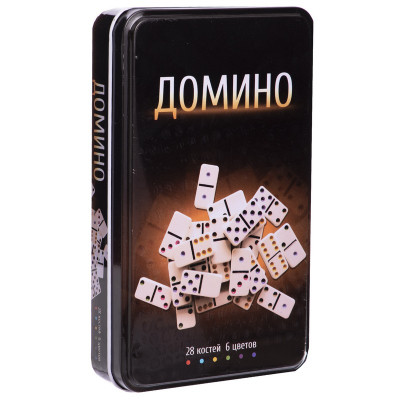 Настільна гра Johnshen Sports Доміно (у металевій коробці) (IG-3974)