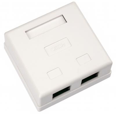 Комп&#039;ютерна розетка RJ45x2 UTP cat.5e 8P8C Vinga (VCPRJ45O2)