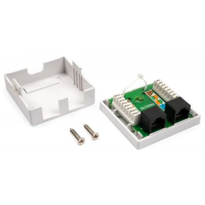 Комп&#039;ютерна розетка RJ45x2 UTP cat.5e 8P8C Vinga (VCPRJ45O2)