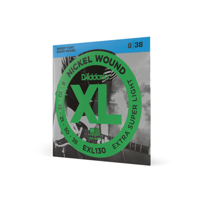 Струни для гітари D&#039;Addario XL Nickel Wound Extra Super Light (08-38) (EXL130)