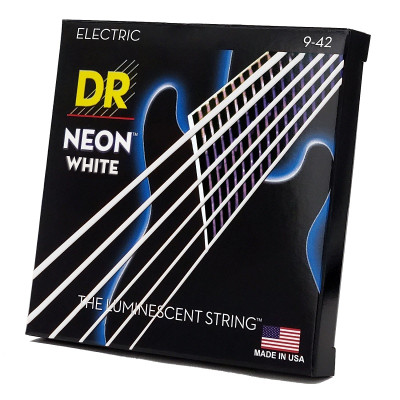 Струни для гітари DR Strings NEON White Electric - Light (09-42) (NWE-9)