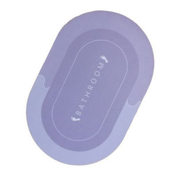 Килимок для ванної Stenson суперпоглинаючий 40 х 60 см овальний світло-фіолетовий (R30939 l.violet)