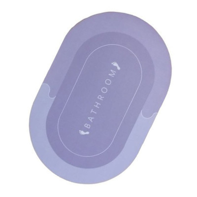 Килимок для ванної Stenson суперпоглинаючий 40 х 60 см овальний світло-фіолетовий (R30939 l.violet)