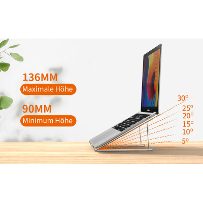 Підставка до ноутбука Choetech до 17&quot;, алюміній, компактний (H055-GY)