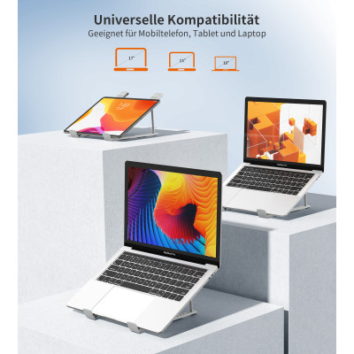 Підставка до ноутбука Choetech до 17&quot;, алюміній, компактний (H055-GY)