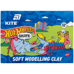 Пластилін Kite Hot Wheels восковий, 12 кольорів, 240 г (HW25-1086-2)