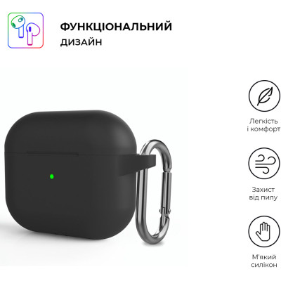 Чохол для навушників Armorstandart Hang Case для Apple AirPods 3 Black (ARM60308)